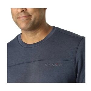 Spyder Men's Active Fleece Crewneck sweatshirt with pockets Medium Blue NWT